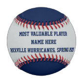 MVP選手賞、ブルーとグレーの野球 野球ボール (正面)