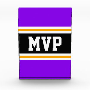 MVP スポーティー ファン パープル ブラック ホワイト オレンジ ストライプ フォトブロック