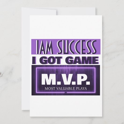 MVP(最優秀選手) 招待状 (正面)