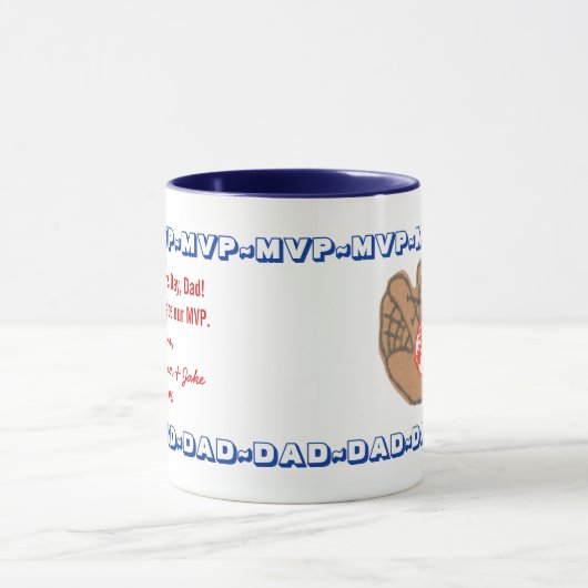 MVP DAD personalized Father's Day mug マグカップ (中央)