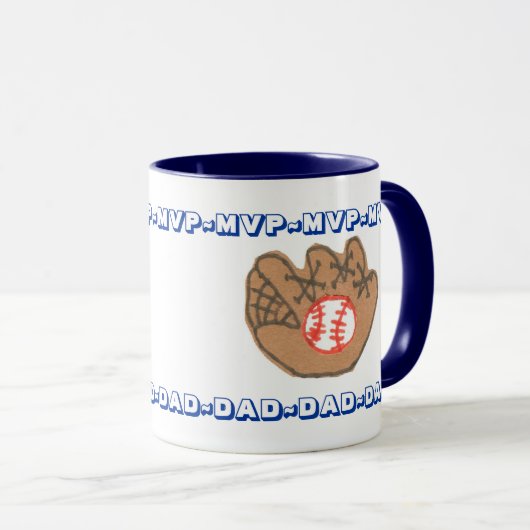 MVP DAD personalized Father's Day mug マグカップ (正面右)