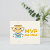 MVP Material! Cute Trophy Classroom Valentine Card シーズンポストカード (スタンド正面)