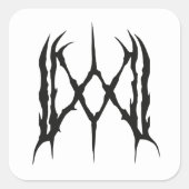 MWロゴスクエアステッカー スクエアシール (正面)