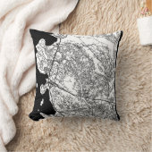 Mwanza Tanzania City Map クッション (ブランケット)