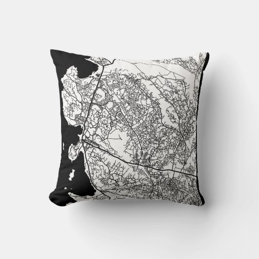 Mwanza Tanzania City Map クッション (正面)