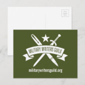 MWGロゴポストカード、オリーブドラブ ポストカード (正面/裏面)