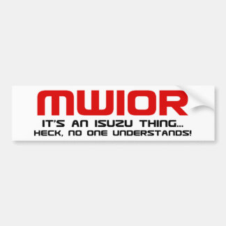 MWIORのバンパーステッカー バンパーステッカー