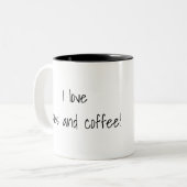 MWLWLのロゴI愛本およびコーヒー・マグ ツートーンマグカップ (正面左)