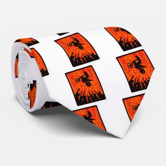 MXの赤の火炎信号 ネクタイ (ロール)