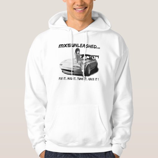 MX5によって自由にされるフード付きスウェットシャツ パーカ (正面)