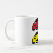 MX5 NA Popups色のマグ コーヒーマグカップ (左)