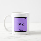 Mx - マルクス おもしろ 元素 化学記号 Tシャツ コーヒーマグカップ (左)
