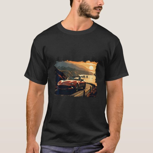 Mx-5スポーツカー Tシャツ (正面)