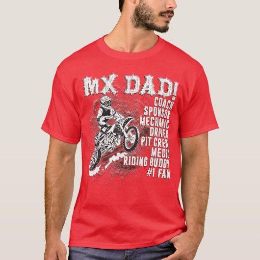MX Dad Coach Sponsor Mechanic Driver Riding Buddy  Tシャツ (正面)