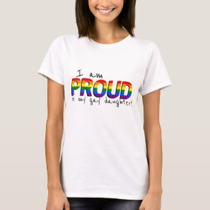 Myゲイ誇りを持った Doter ParentサポートLGBTQプライド Tシャツ