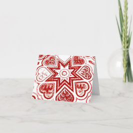 'Myハート'ノートカード（白） シーズンカード