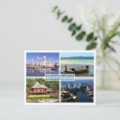 MYブルネイ – インドネシア – ボルネオ – モスク・オマール・アリ –  ポストカード (スタンド正面)