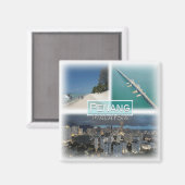 MY0027アジア、マレーシア、ペナン、冷蔵庫 マグネット (正面/裏面)