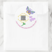 my25時間 – 3インチシール – 花 ラウンドシール (バッグ)