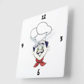 **MY お気に入りの CHEF**時計 スクエア壁時計 (傾斜)