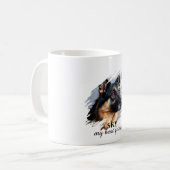 "My 最高の Friend"ドッグカスタムフォトマグ コーヒーマグカップ (正面左)