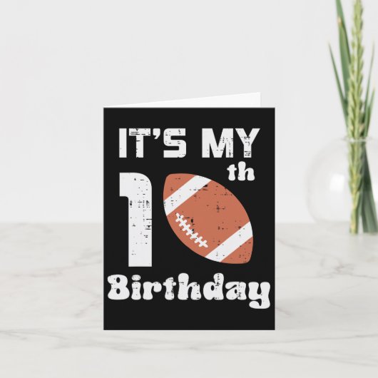 My 10th Birthday American Football 10 Years Old Bd カード (正面)