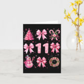 My 11th Birthday Nk Santa Coquette Snowman 11 Year カード (黄色い花)