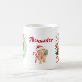 My 1st Christmas Candy Cane Photo コーヒーマグカップ (中央)