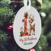 My 1st Christmas Little Reideer Photo オーナメント