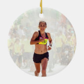 My 1st Half Marathon Runner First Running Sports セラミックオーナメント (裏面)