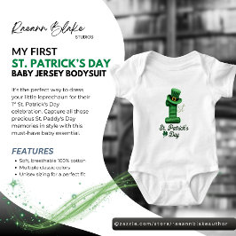 My 1st St. Patrick's Day Baby Jersey Bodysuit ベビーボディスーツ