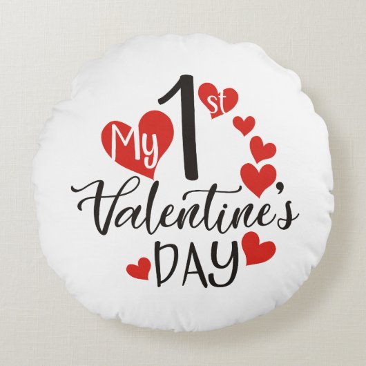 My 1st Valentines Day  ラウンドクッション (正面)