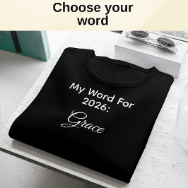 My 2026 Word of the Year Grace Minimal Typography Tシャツ