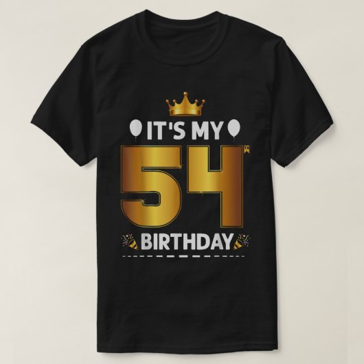 My 54誕生日54誕生日54歳 tシャツ (デザイン正面)