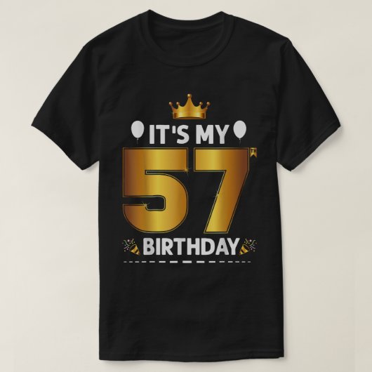 My 57誕生日57誕生日57歳 tシャツ (デザイン正面)