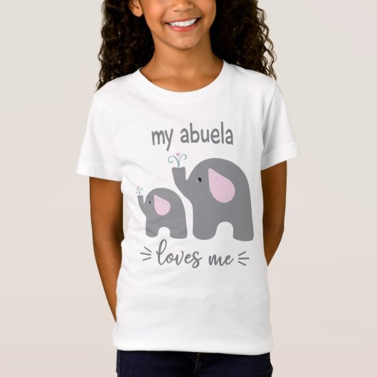 My Abuela Loves Me - Elephant 子供へ Shirt Tシャツ (正面)