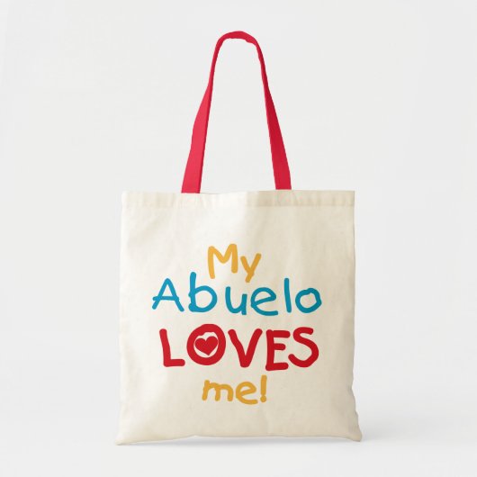 My Abuelo Loves Me Tシャツとプレゼント トートバッグ (正面)