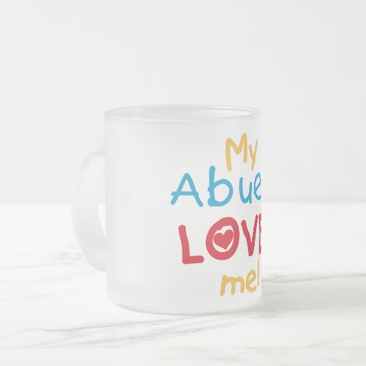 My Abuelo Loves Me Tシャツとプレゼント フロストグラスマグカップ (正面左)