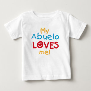 My Abuelo Loves Me Tシャツとプレゼント ベビーTシャツ