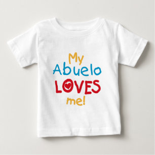 My Abuelo Loves Me Tシャツとプレゼント ベビーTシャツ