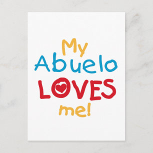 My Abuelo Loves Me Tシャツとプレゼント ポストカード