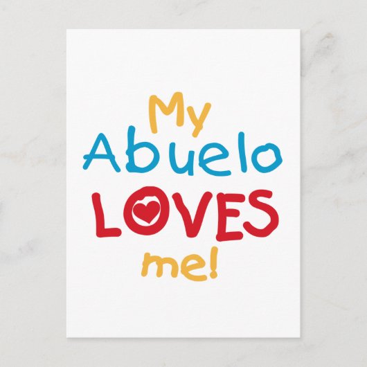 My Abuelo Loves Me Tシャツとプレゼント ポストカード (正面)