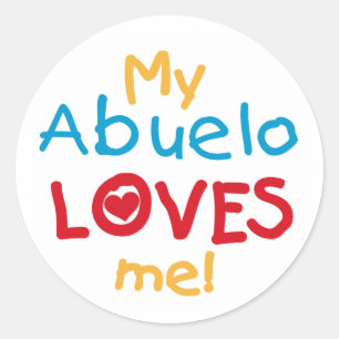 My Abuelo Loves Me Tシャツとプレゼント ラウンドシール