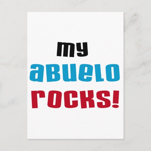 My Abuelo Rocks Tシャツとギフト ポストカード (正面)