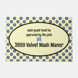 My Address on a Pet フレンドリー ドアマット