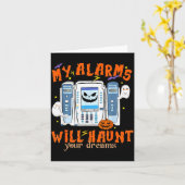 My Alarms Will Haunt Your Dreams Funny Icu Nurse H カード (黄色い花)