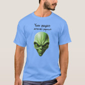"My alien and My playlist" music vibes design Tシャツ (正面)