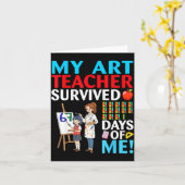 My Art Teacher Survived 67 Days Of Me Student Back カード (黄色い花)