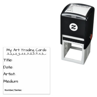 My Art Trading Cards Self Inking Rubber Stamp セルフインキングスタンプ