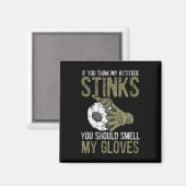 My Attitude Stinks Gloves Soccer Football Goalie G マグネット (正面/裏面)